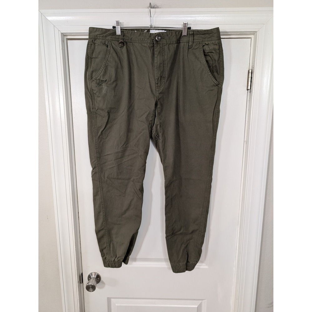 PUBLISH Brand Men's Olive Green Cargo Jogger Pants size 40‎ cotton casual